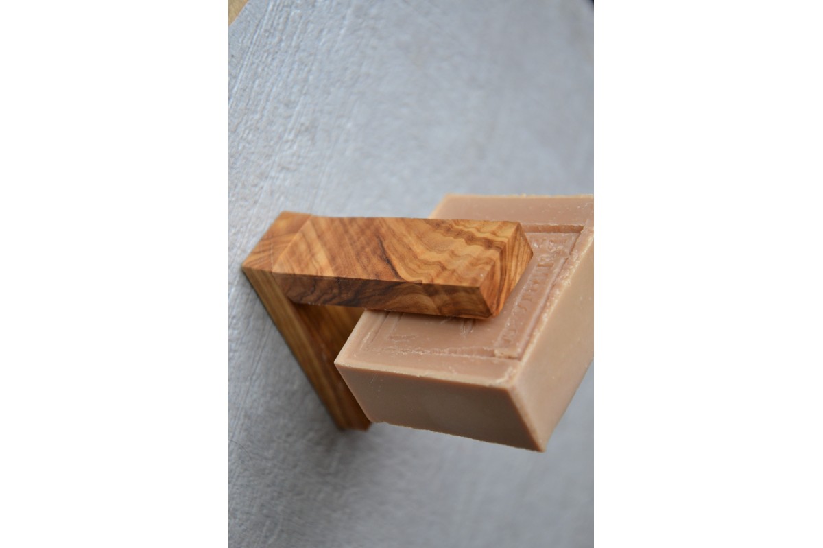 Jabonera En Madera De Olivo De Sóller - Jabón de Mallorca